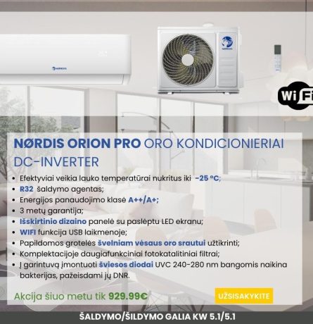 NØRDIS orion pro Oro kondicionieriai - 60M2